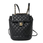 Calfskin Quilted Mini Urban Spirit Backpack Black