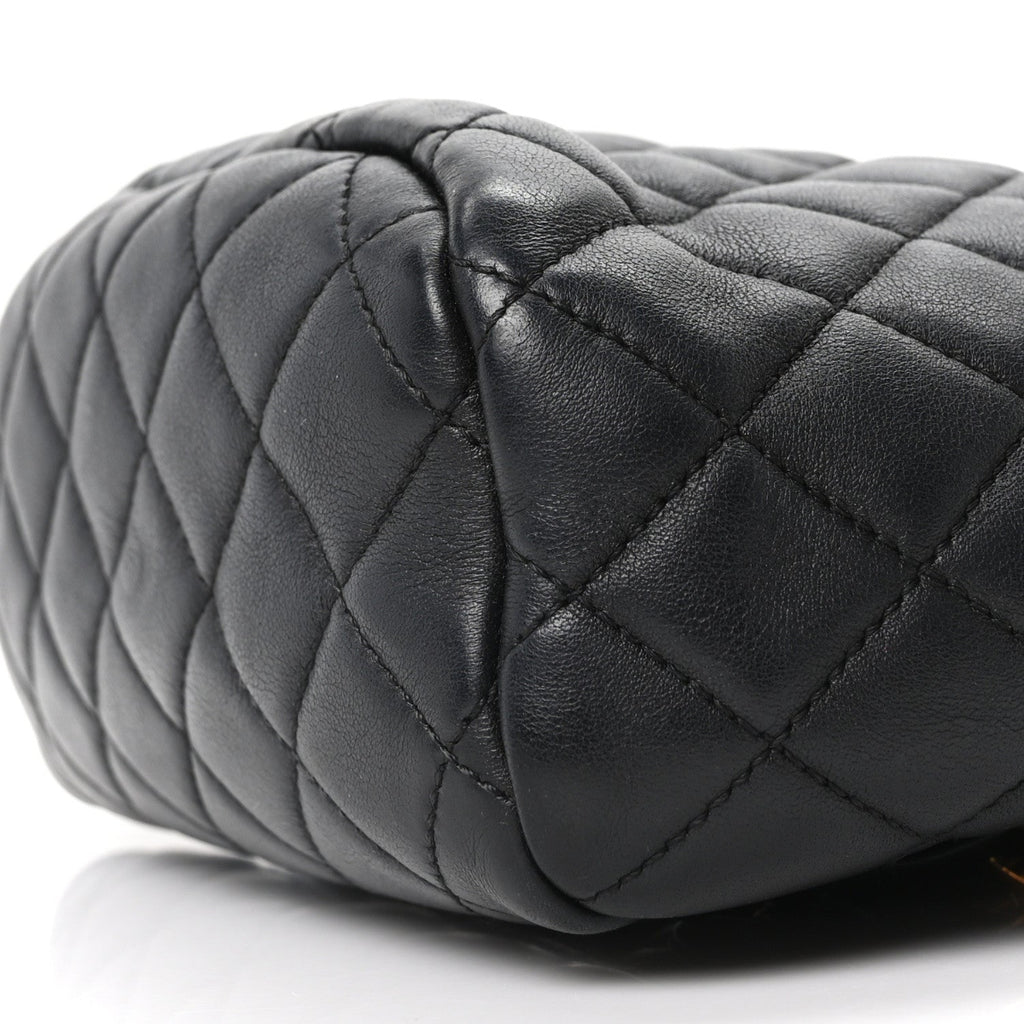 Calfskin Quilted Mini Urban Spirit Backpack Black
