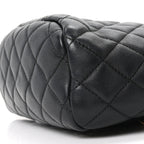 Calfskin Quilted Mini Urban Spirit Backpack Black