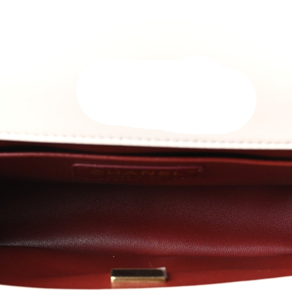 Calfskin Quilted Perfect Fit Flap White