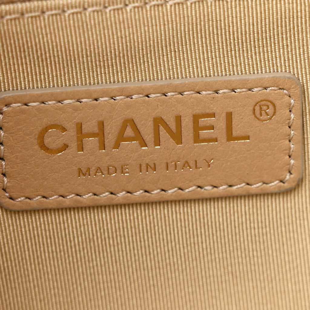 Calfskin Quilted Small Enchained Flap White