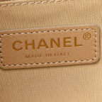 Calfskin Quilted Small Enchained Flap White