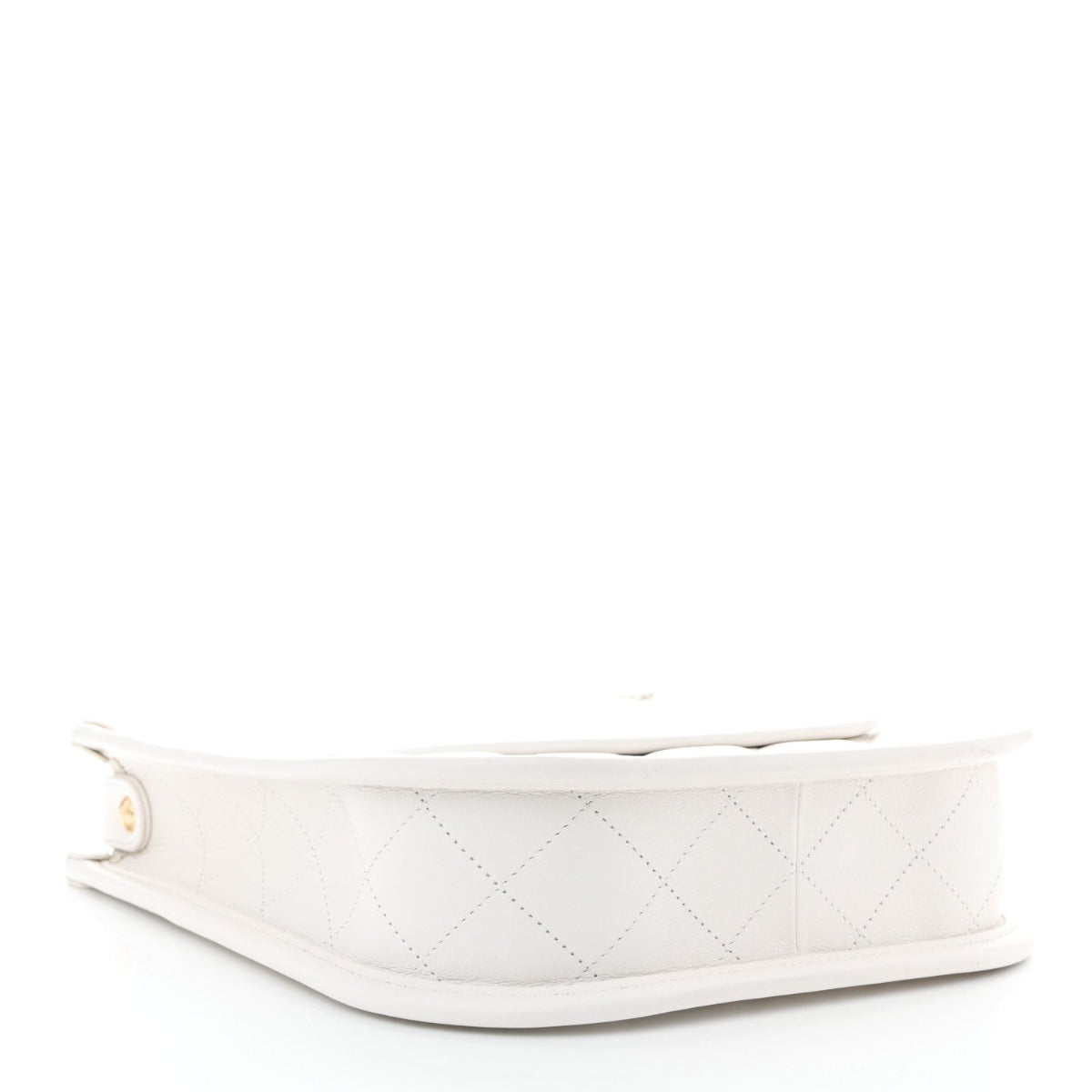 Calfskin Quilted Small Hobo White