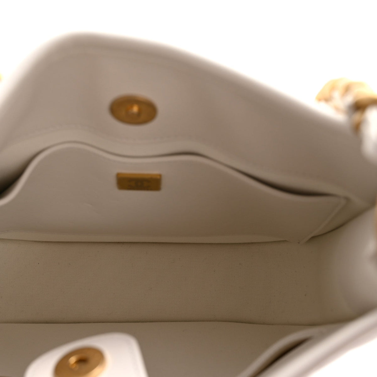 Calfskin Quilted Small Hobo White