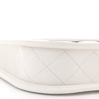 Calfskin Quilted Small Hobo White