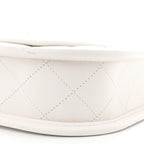 Calfskin Quilted Small Hobo White