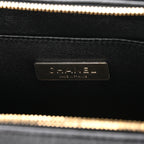 Calfskin Quilted Small Studded Square Vanity Case Black