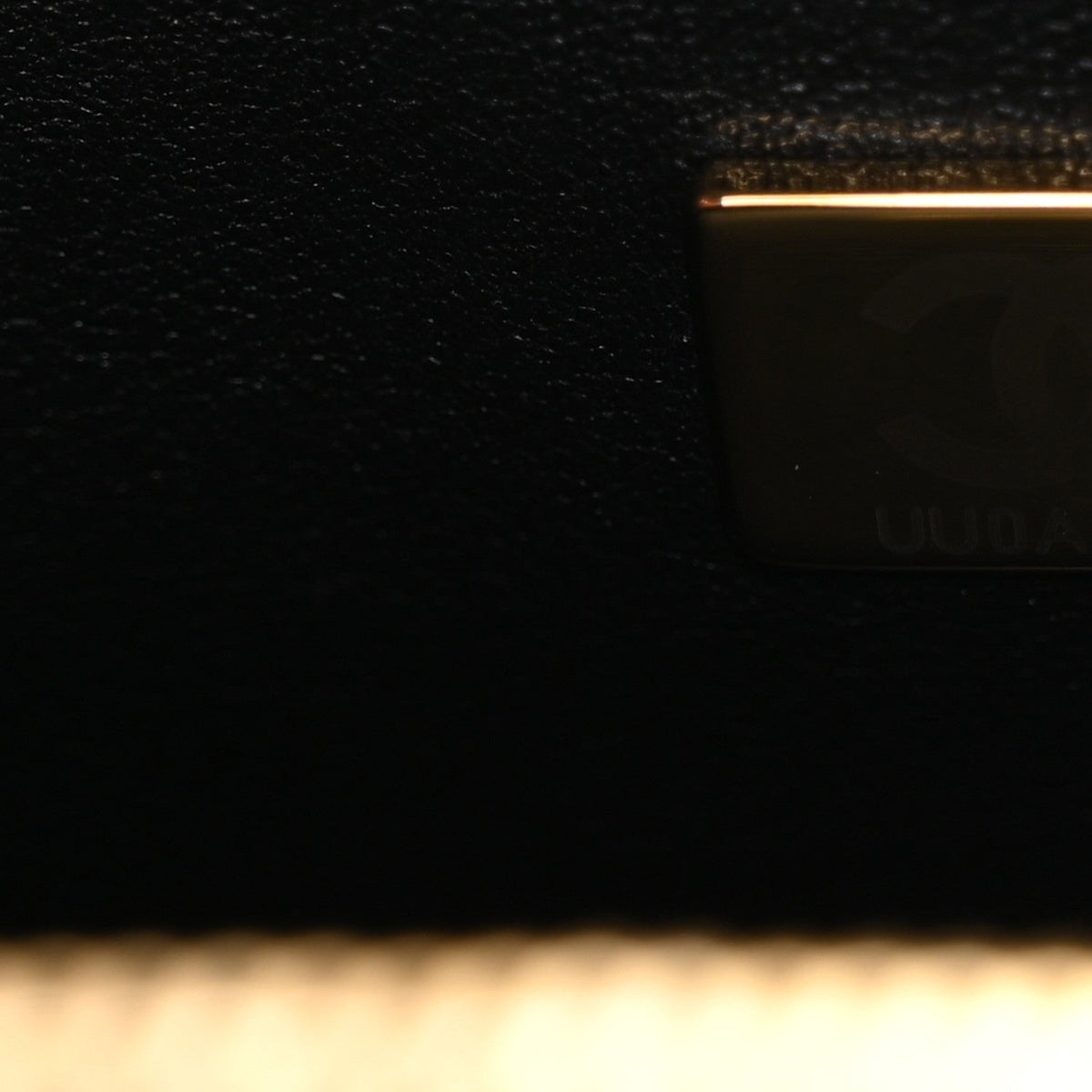 Calfskin Quilted Small Studded Square Vanity Case Black