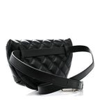 Calfskin Quilted Uniform Waist Belt Bag Black