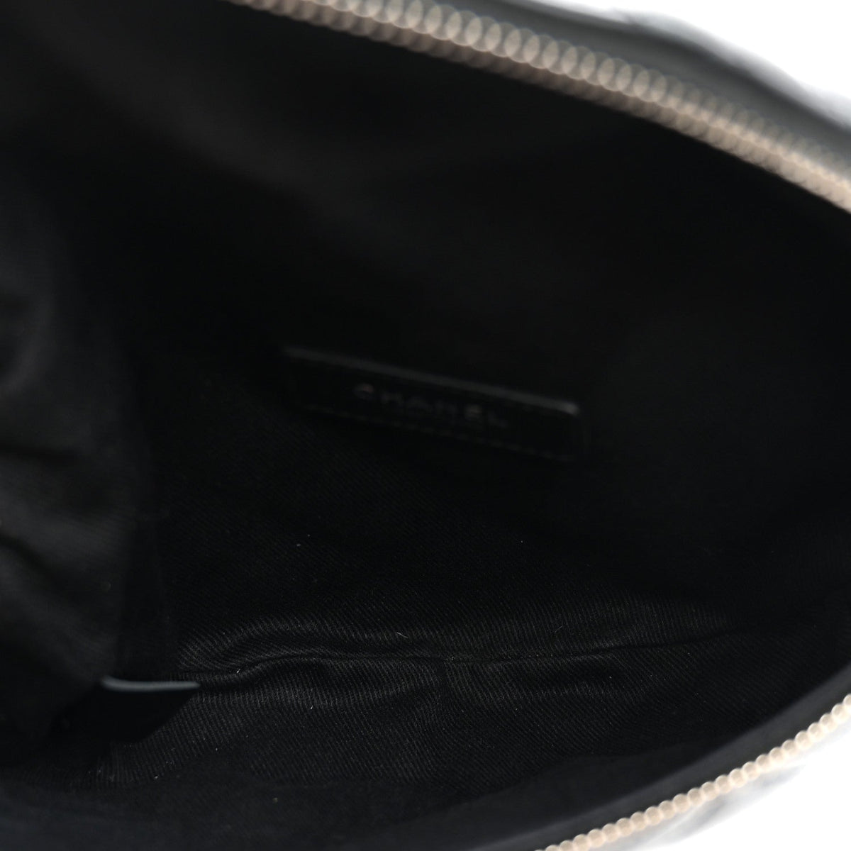 Calfskin Quilted Uniform Waist Belt Bag Black