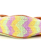 Calfskin Raffia Woven Small GG Marmont Shoulder Bag Multicolor