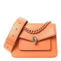 Calfskin Serpenti Forever Maxi Chain Crossbody Bag Orange