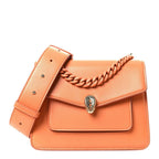 Calfskin Serpenti Forever Maxi Chain Crossbody Bag Orange