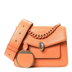 Calfskin Serpenti Forever Maxi Chain Crossbody Bag Orange