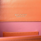 Calfskin Serpenti Forever Maxi Chain Crossbody Bag Orange