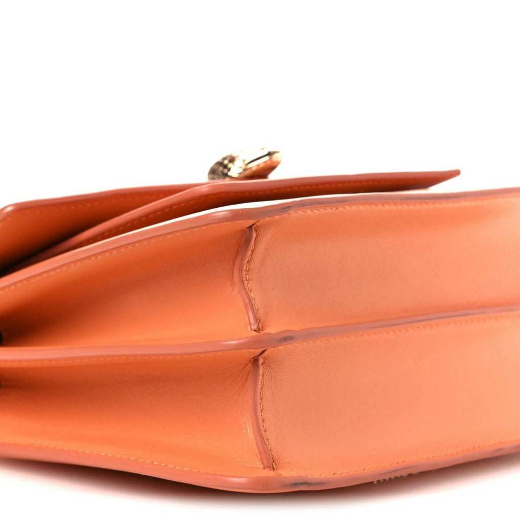 Calfskin Serpenti Forever Maxi Chain Crossbody Bag Orange