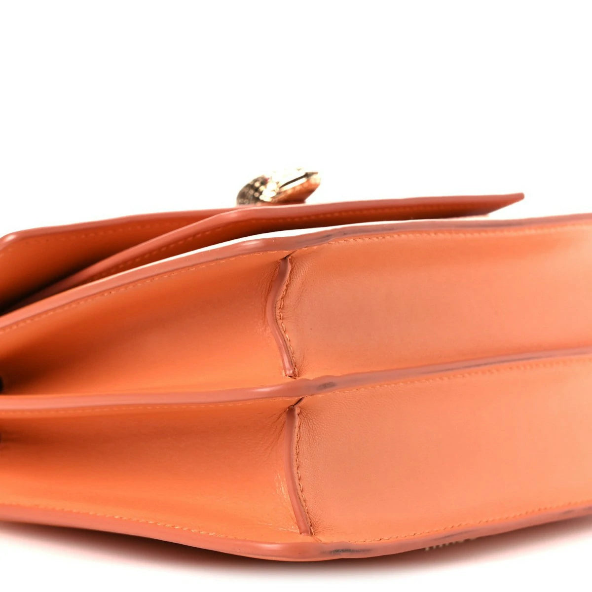 Calfskin Serpenti Forever Maxi Chain Crossbody Bag Orange