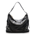 Calfskin Shearling Large Voyou Bag Chocolate