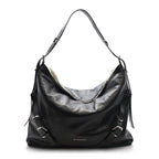 Calfskin Shearling Large Voyou Bag Chocolate