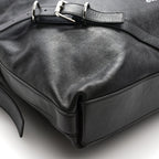Calfskin Shearling Large Voyou Bag Chocolate