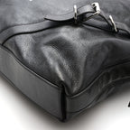 Calfskin Shearling Large Voyou Bag Chocolate