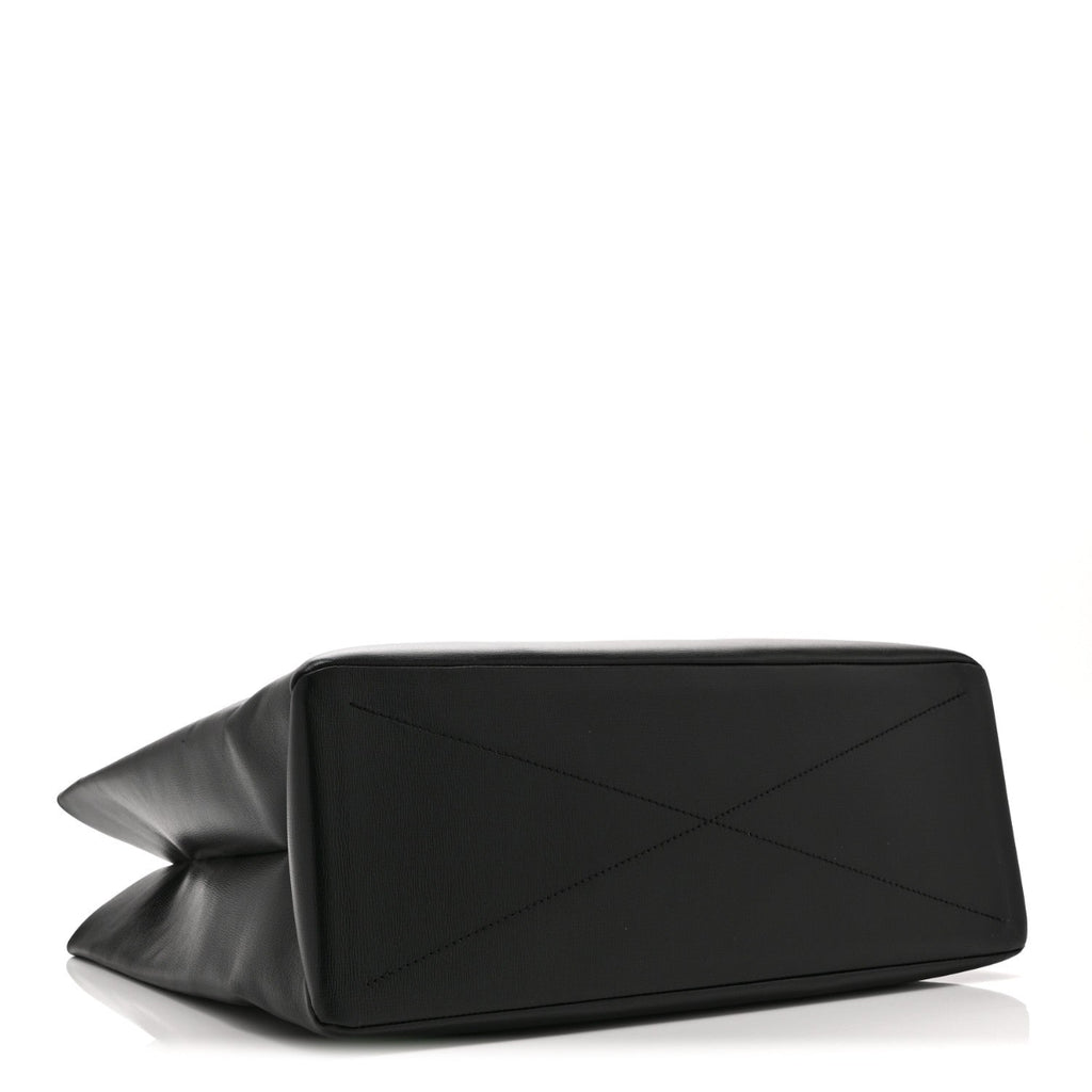 Calfskin Shopper Tote MM Black