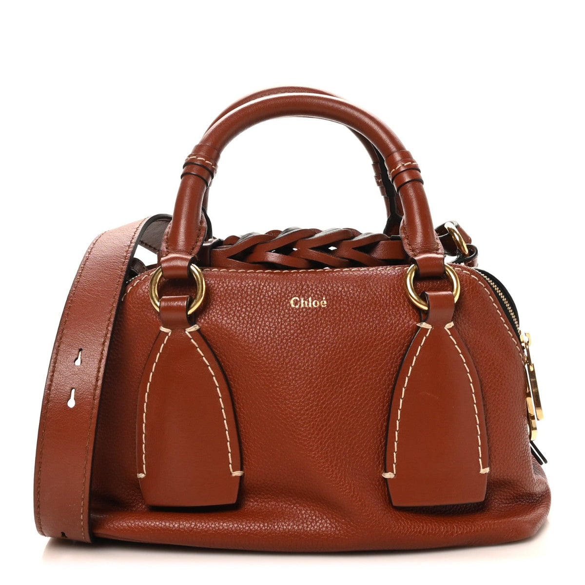 Calfskin Small Daria Sepia Brown