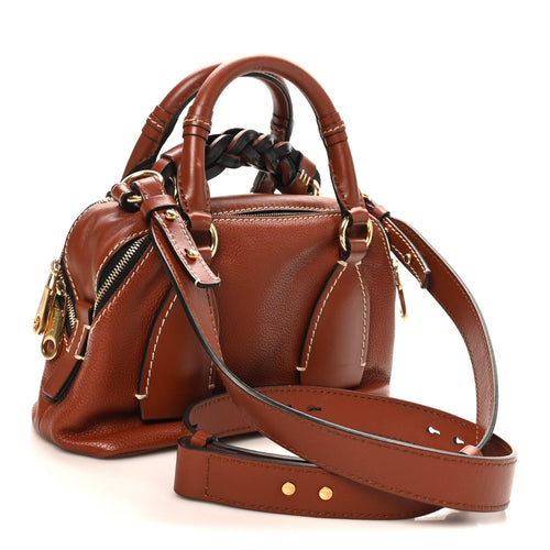 Calfskin Small Daria Sepia Brown