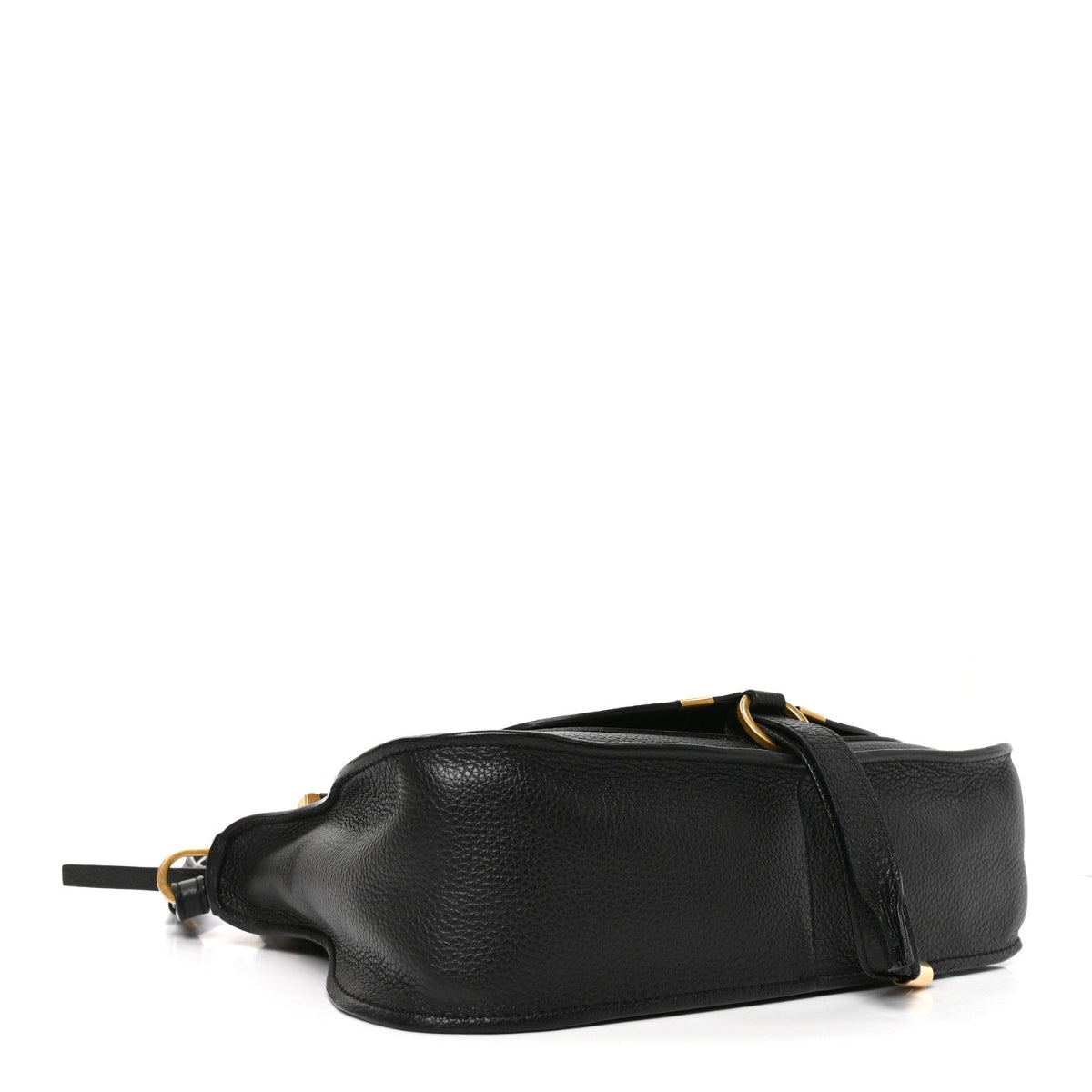 Calfskin Small Marcie Satchel Black