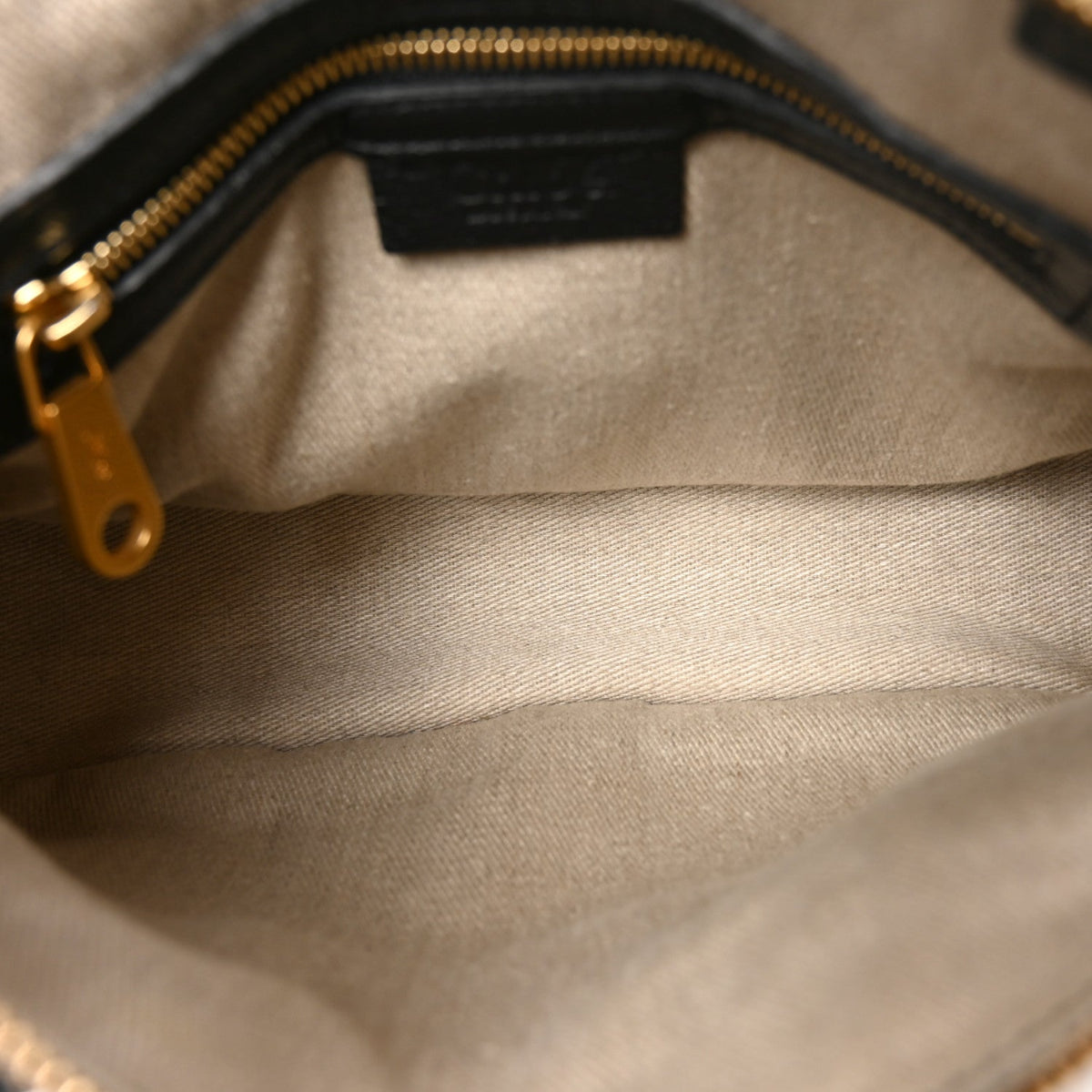 Calfskin Small Marcie Satchel Black
