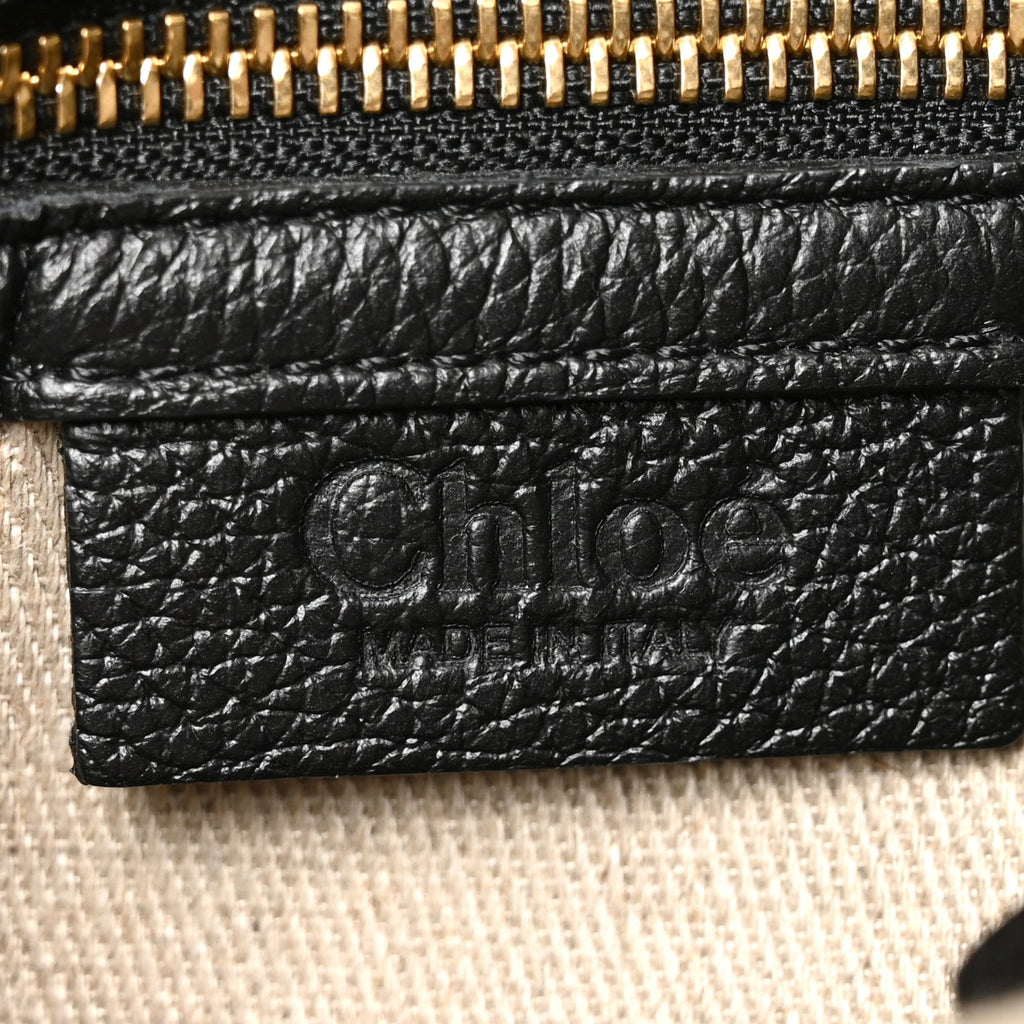 Calfskin Small Marcie Satchel Black