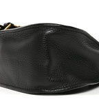 Calfskin Small Marcie Satchel Black
