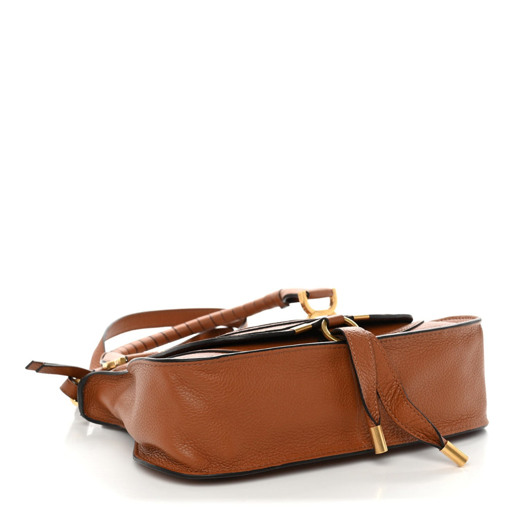 Calfskin Small Marcie Satchel Tan