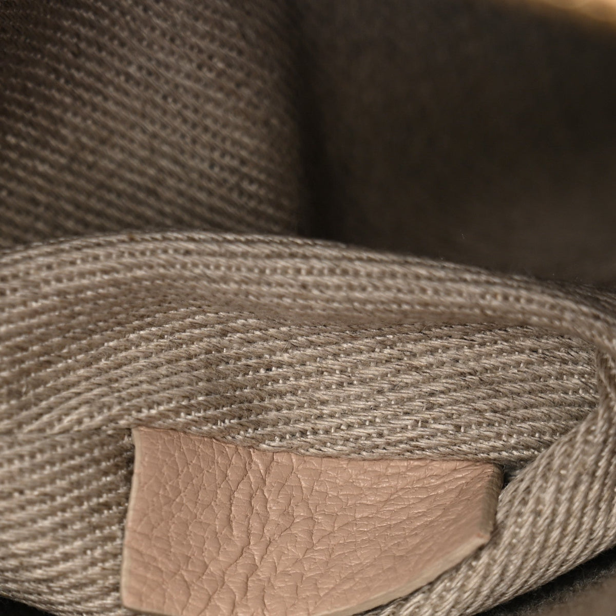 Calfskin Small Marcie Satchel Tan