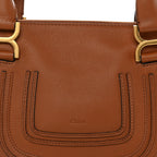 Calfskin Small Marcie Satchel Tan