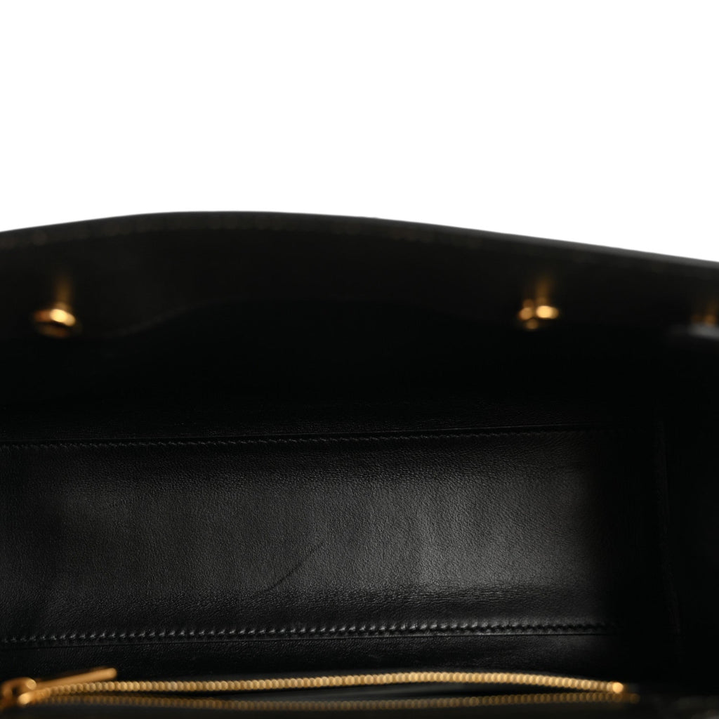 Calfskin Small Money Top Handle Handbag Brown