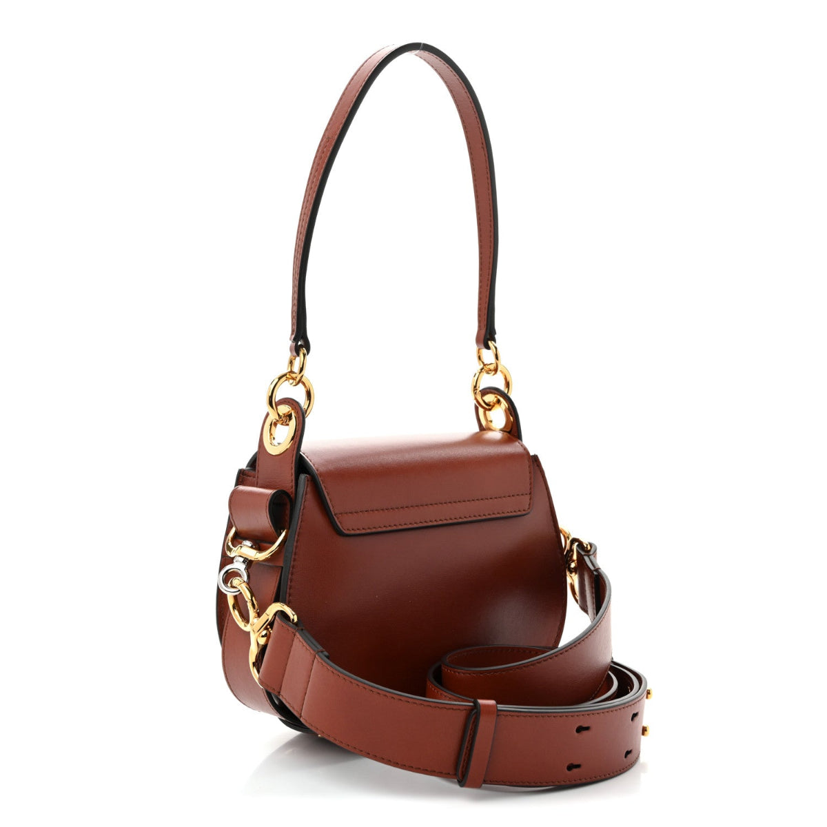 Calfskin Small Tess Bag Sepia Brown