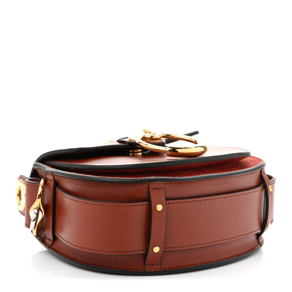 Calfskin Small Tess Bag Sepia Brown