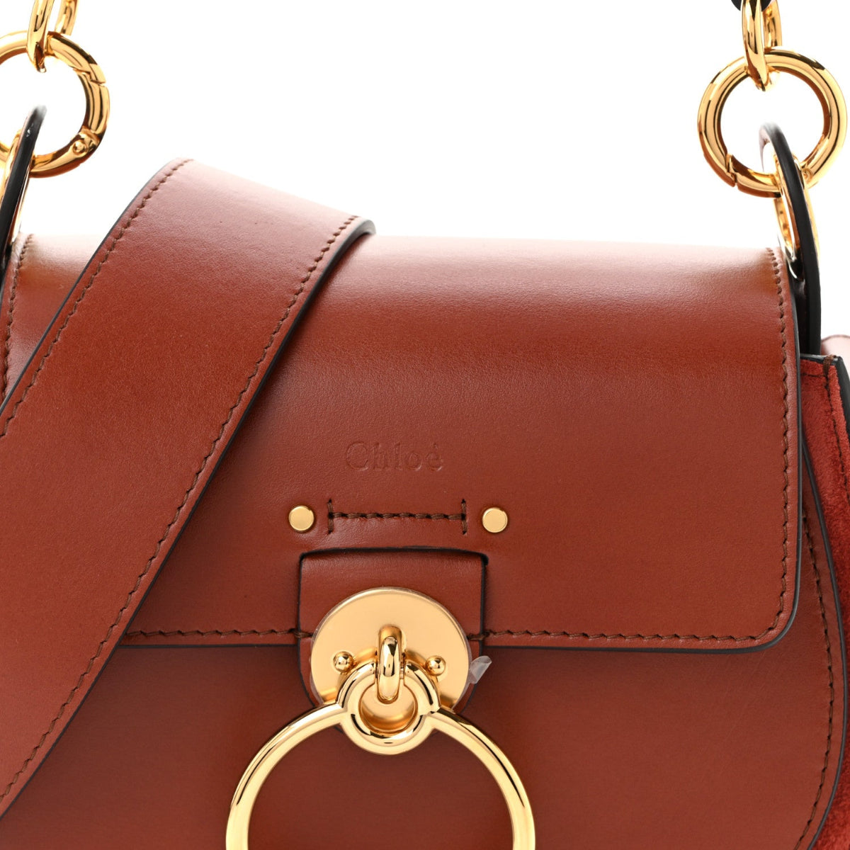 Calfskin Small Tess Bag Sepia Brown