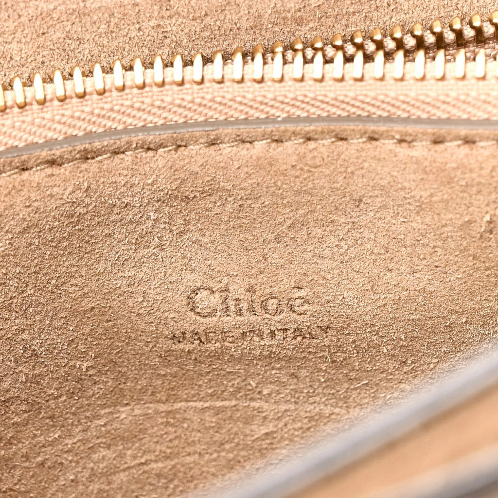 Calfskin Suede Medium Faye Shoulder Bag Motty Grey