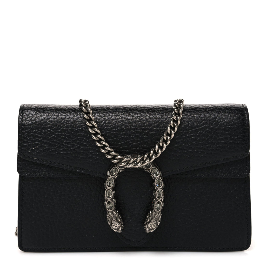 Calfskin Super Mini Dionysus Shoulder Bag Black