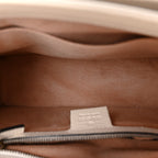 Calfskin Sylvie Web Small Queen Margaret Top Handle Bag Black White