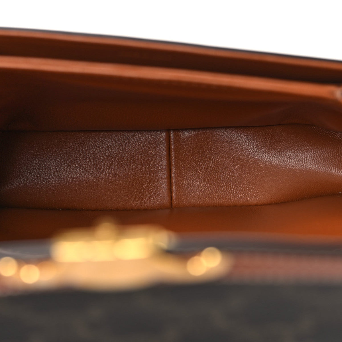 Calfskin Triomphe Canvas Teen Triomphe Bag Tan