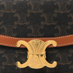 Calfskin Triomphe Canvas Teen Triomphe Bag Tan