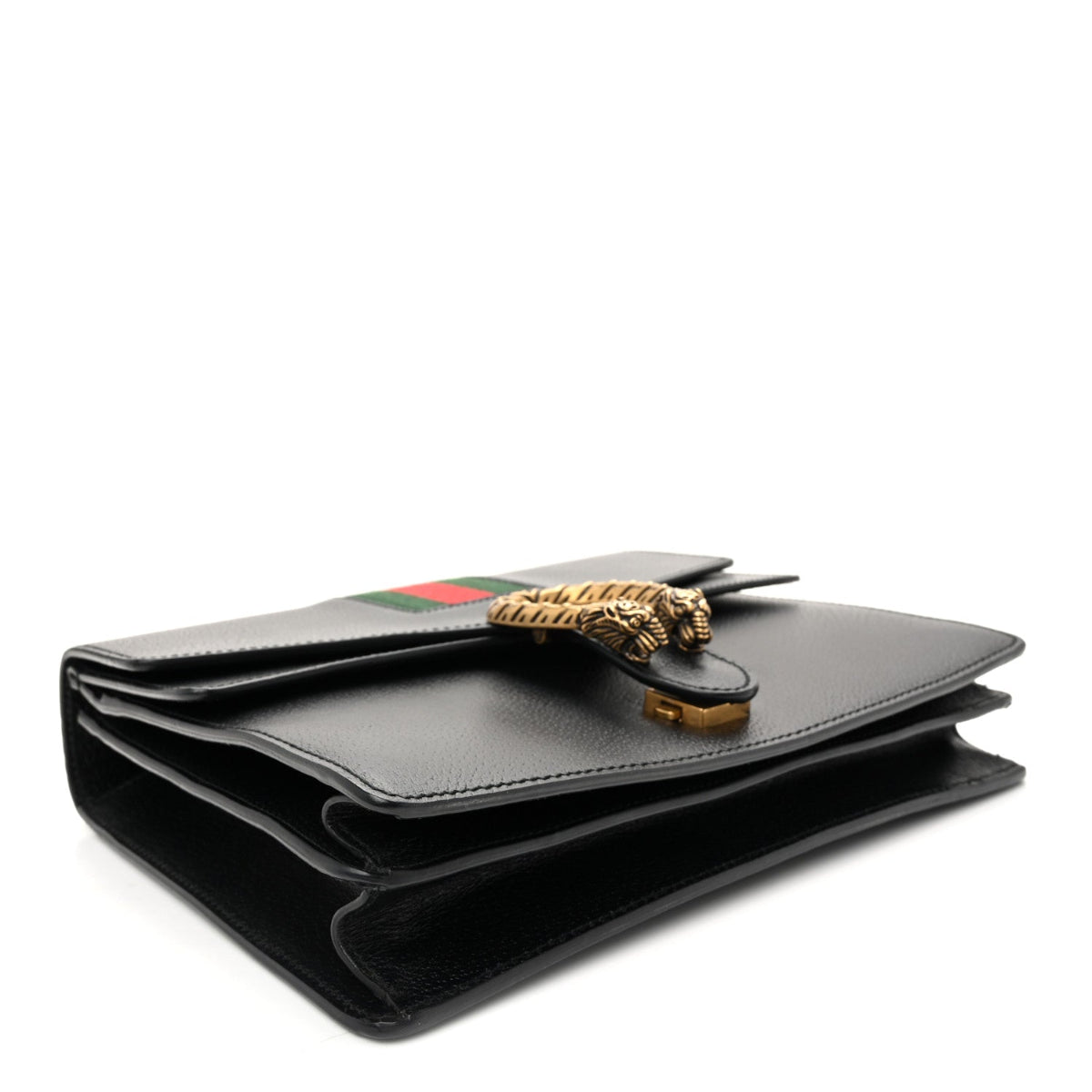 Calfskin Web Medium Dionysus Shoulder Bag Black