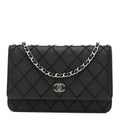 Calfskin Whipstitch Wallet On Chain WOC Black