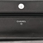 Calfskin Whipstitch Wallet On Chain WOC Black
