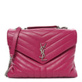 Calfskin Y Quilted Monogram Medium Loulou Chain Satchel Freesia