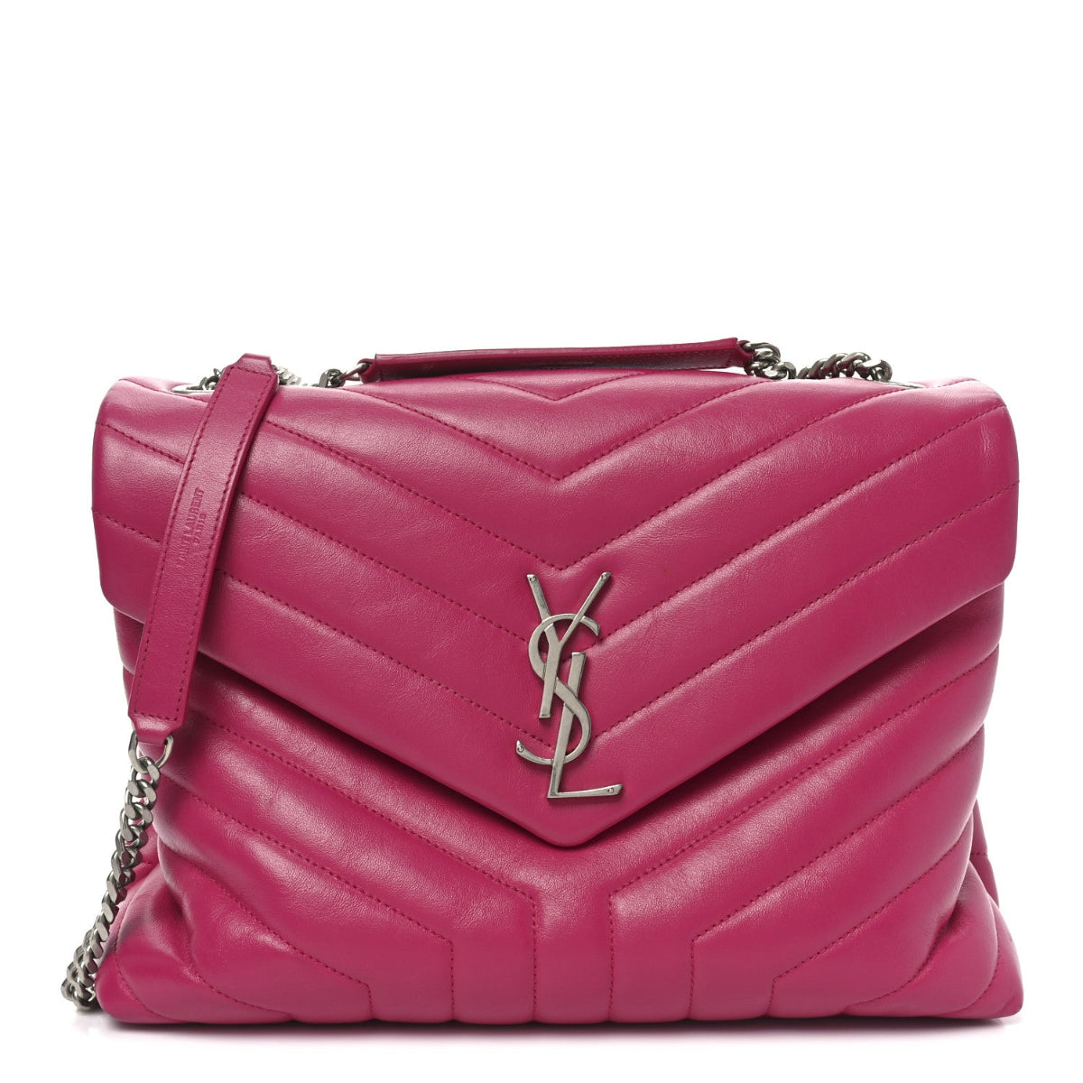 Calfskin Y Quilted Monogram Medium Loulou Chain Satchel Freesia