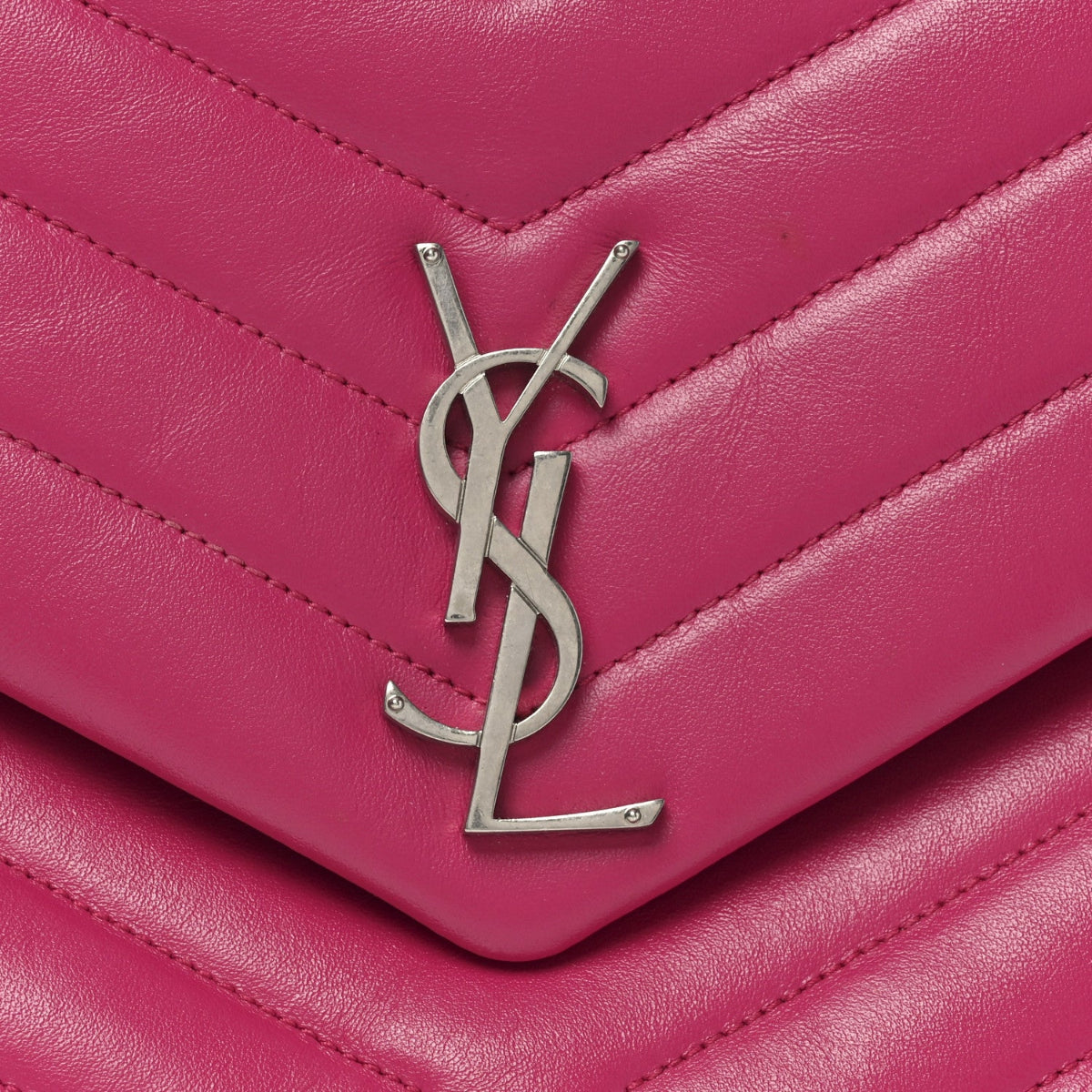 Calfskin Y Quilted Monogram Medium Loulou Chain Satchel Freesia